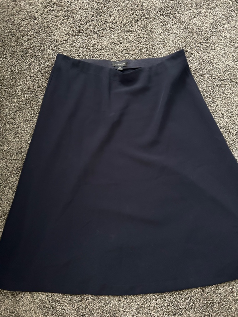 Ann Taylor Dark Navy A-Line Skirt